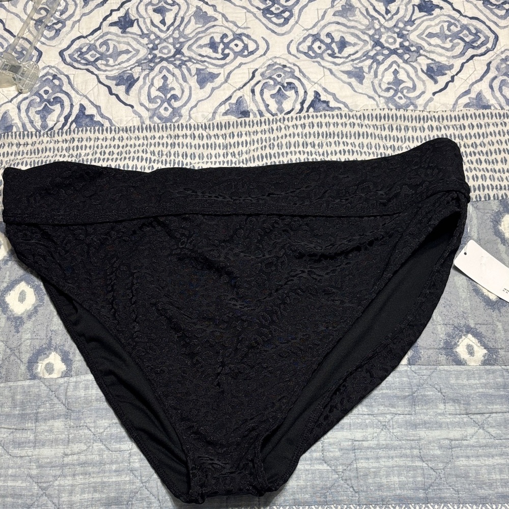Black Cheetah Print Bikini Bottom
